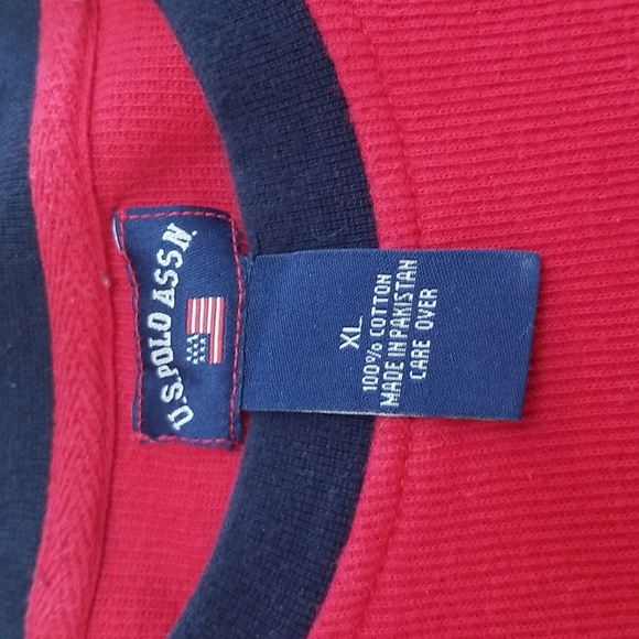 U.S. Polo Association 90's Long Sleeve Red Patriotic Shirt - Picture 4 of 9